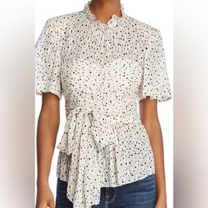 Rebecca Taylor Star Print Tied Top